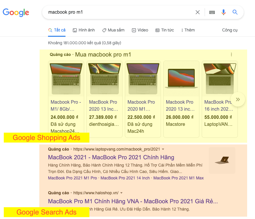 Các loại Google Ads